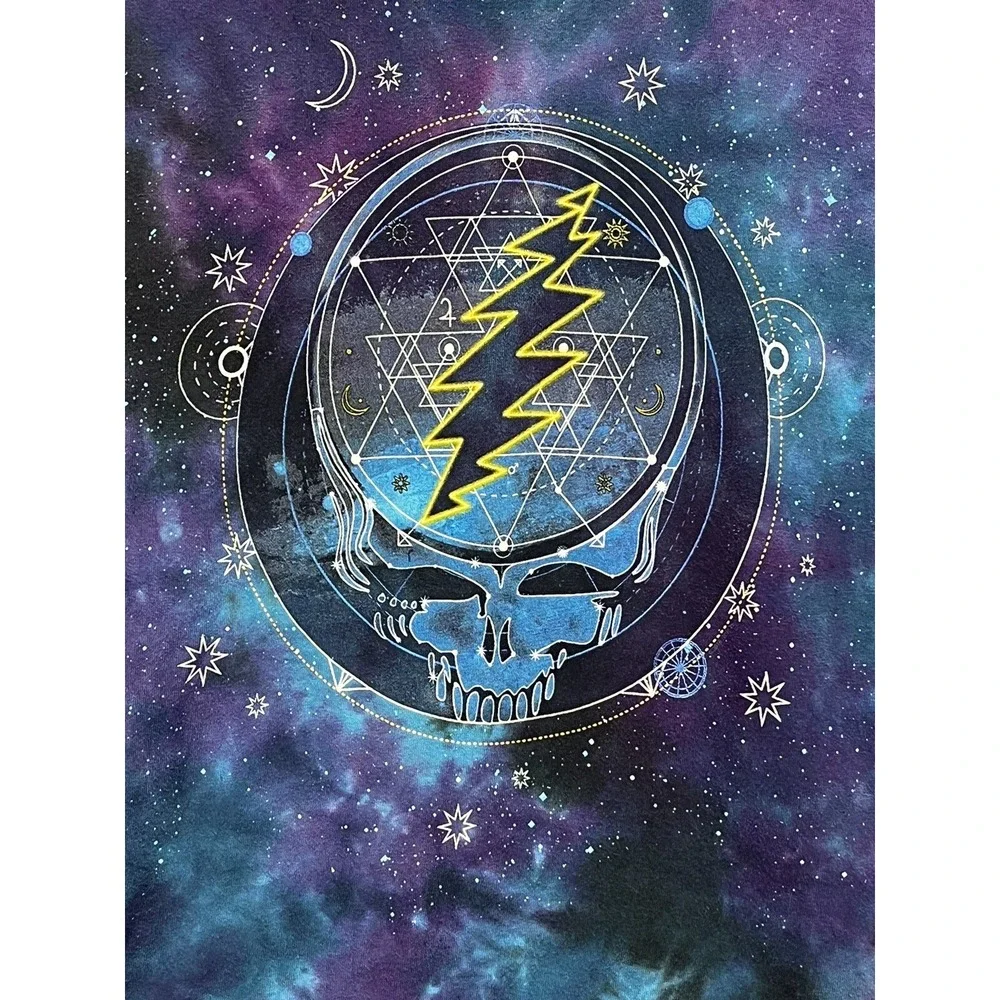 Grateful Dead Mystical Stealie SYF Liquid Blue Tye-Dye T-shirt Medium Men's GUC